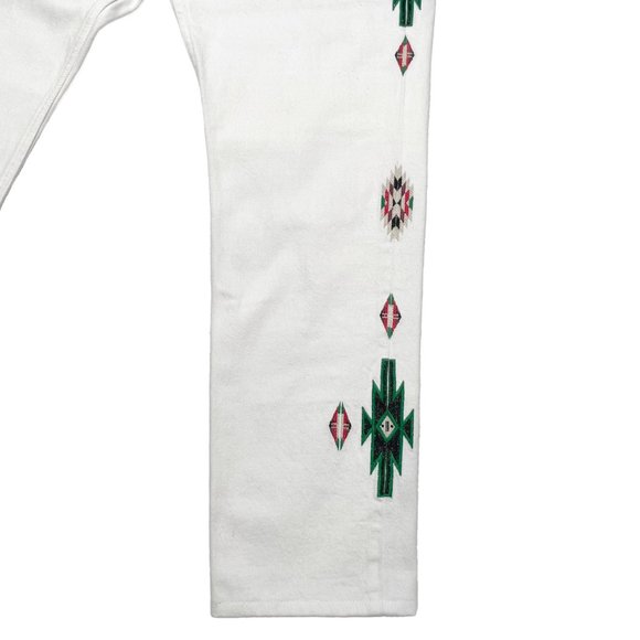 Isabel Marant Jasper Native Embroidered Denim Jeans -  White | 32 - Picture 5 of 12